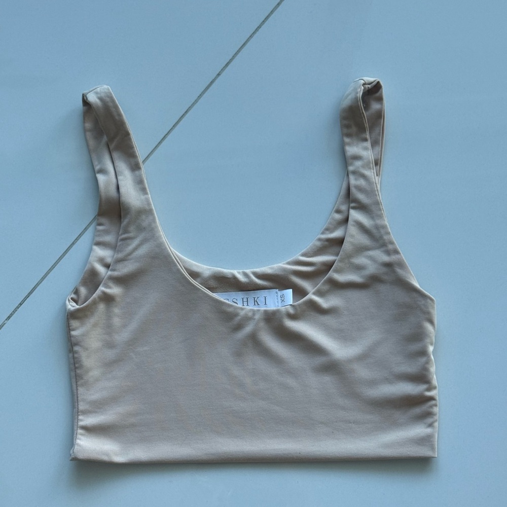 Meshki Light Beige Crop Top